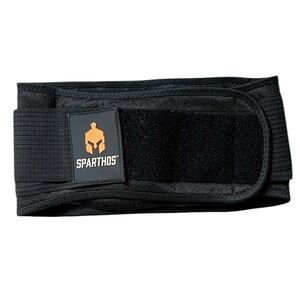 Sparthos | Lower Back Brace with Lumbar Support Pad | Black | Size Small